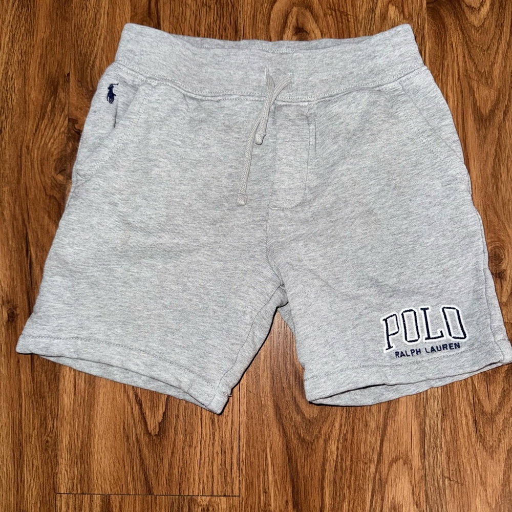 Boys Polo by Ralph Lauren Light Gray Athletic Shorts 🐎